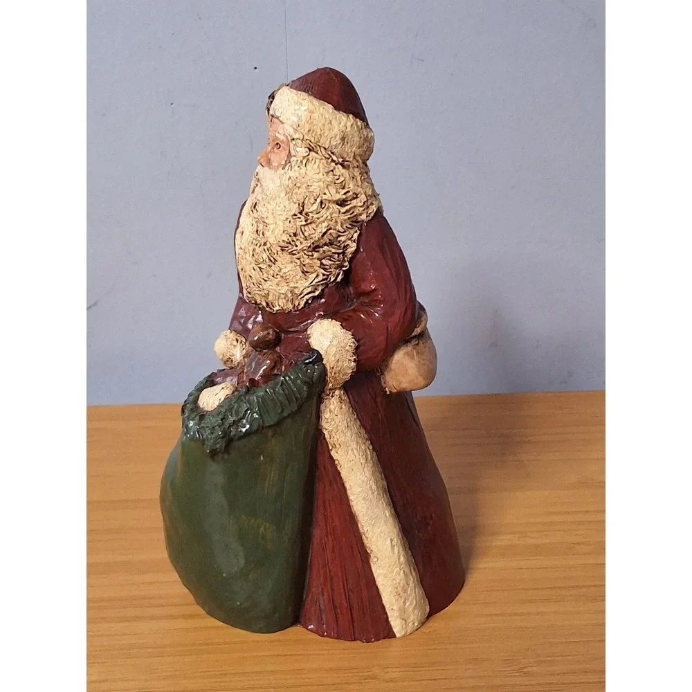 Vintage Betty Wolfe Signed Santa Claus Figurine Folk Art Christmas Decor 1994